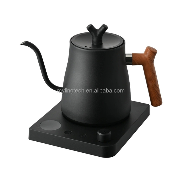 Black Digital Smart GooseNeck Design 1L Stainless Steel Coffee/Tea Electric Kettle Coffee Pot Pour Over Kettle for Home Use