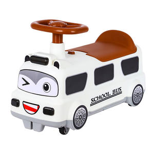 Baby Bus Ride-On Toy Scooter Manual School Bus Music Light Universal Wheel Twist Car para 2-4 años Batería Caja de almacenamiento de plástico - Product Image 1
