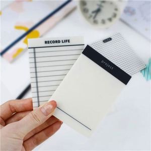 Transparent <b>Waterproof</b> 50 <b>Sheets</b> Self-Adhesive Sticky Note Pads Notepads for School Stationery & Office Supplies Term Begins - Product Image 2