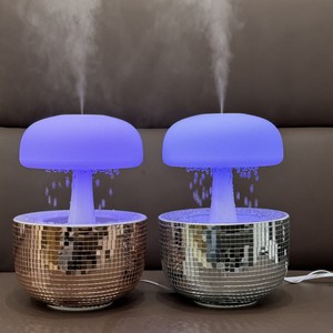 Nuevo Difusor de Aceites Esenciales con Innovadoras Luces LED, Humidificador con Efecto de Lluvia y Bola de <span class=keywords><strong>Discoteca</strong></span>, para Disfrutar de un Momento de Relajación - Product Image 4