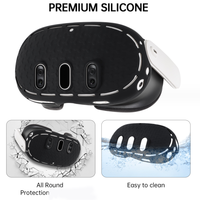 Accessoires VR Housse de protection antidérapante pour Meta Quest3 Lunettes Casque Housse de protection en silicone