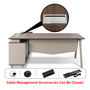 Ceo, nuevos muebles de oficina modernos, último Escritorio de oficina, mesa de oficina de lujo, escritorio ejecutivo, gerente, mesa de Mdf en forma de L, 1 Juego de madera - Product Image 4