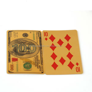 थोक कस्टम लोगो डिजाइन मुद्रण अमेरिकी पर्यटक स्मारिका उच्च गुणवत्ता वाला स्वर्ण डॉलर खेल कार्ड - Product Image 4