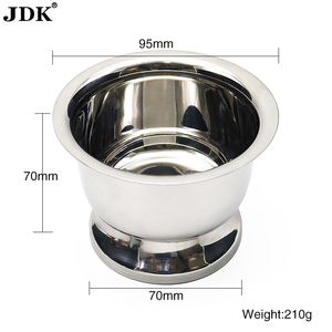 Tasse à raser vintage en acier inoxydable <span class=keywords><strong>de</strong></span> haute qualité pour hommes, bol à mousse à raser humide pratique, marque JDK unique, vente en gros - Product Image 2