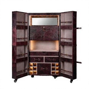 Meuble de rangement à vin en cuir fait main, design moderne, écologique, rectangulaire, très demandé, best-seller - Product Image 2