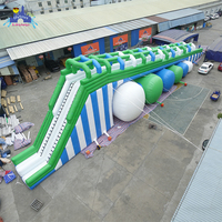 Toboggan aquatique gonflable personnalisé Lilytoys, grand toboggan hippopotame avec piscine