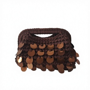 Bolso de Mano Tipo Clutch de Lujo con Lentejuelas Multicolores Tejidas a Mano, Primavera 2026, 1-1.9L, para Mujer, Verano - Product Image 1