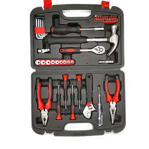 Kit d'outils professionnels pour la maison, 37x28x8cm, outils à main en acier avec douille 1/4 pouces, boîte de rangement pour réparation domestique - Product Image 2