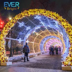 Noel dekorasyon sonsuz ayna tünel lambası LED gece lambası
