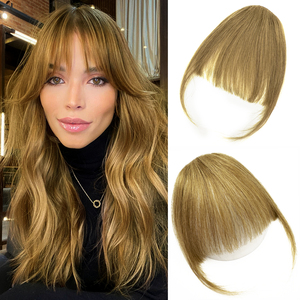 Prix d'usine – Extensions de cheveux naturels brésiliens Remy pour femmes, franges à clipser, 100 % cheveux humains véritables - Product Image 1