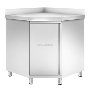 Commercial Kitchen L-Shaped Corner Workbench Space Saving Stainless Steel Corner Prep Table - Product Image 2