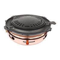 Pinnovo Barbecue en acier inoxydable Grill sans fumée Four portable coréen Charbon de bois commercial Grill coréen rond pour restaurant