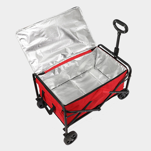 รถแวกอนพับได้สำหรับตั้งแคมป์รถเข็นตกปลากระเป๋าเก็บความเย็นกลางแจ้งชายหาดแบบพกพา - Product Image 1