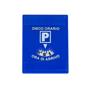 Disco di parcheggio in plastica rigido da 80x60mm con supporto per avviso doppio adesivo per auto a breve termine