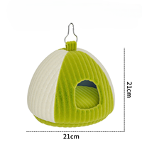 Nichoir d'hiver douillet et chaud pour oiseaux, en peluche épaisse anti-gel, nid suspendu, grotte de couchage en coton doux et amovible pour cage à oiseaux avec crochet