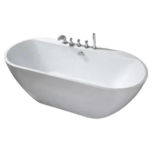 Hot Sale Japanese Soaking Small Victorian French Vintage Cheap Freestanding Bathtub Acrylic Free-standing Bathtub 1 Person 1.7m