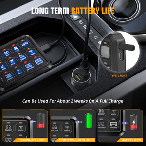 12V 24V Off Road Led Light <strong>Controller</strong> 12 Gang Switch Panel Wireless RGB with Overload Protection Relay - Product Image 3