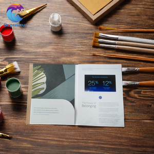 Superlieur 7.0インチLCDビデオパンフレットプレーヤーリンクされたスクリーン付きハードカバー広告パンフレット紙で作られたマーケティング用 - Product Image 4