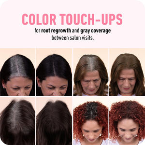 Hairline Powder-Root Touch Teinture <span class=keywords><strong>temporaire</strong></span> pour cheveux Extraits de plantes pour la couverture grise Dissimulation de la tache chauve-Femmes Hommes Couleur brun foncé - Product Image 3