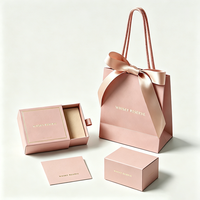 Boîtes à bijoux en carton personnalisées en gros, boîtes à anneaux, boîtes à bijoux avec tiroir, sacs avec logo imprimé, emballage pour colliers, boîte à bijoux