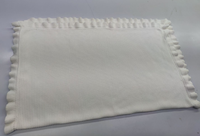 Couverture en coton biologique OEKO Tex à volants, 100% coton, pour bébé nouveau-né, couverture en tricot pointelle, bord à volants, couverture de lit toute saison