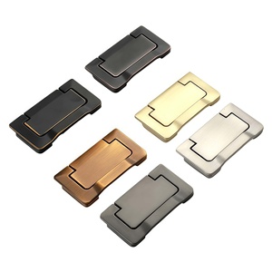 Concealed Flush Mount Zinc Alloy Flip <strong>Ring</strong> Drawer <strong>Pulls</strong> <strong>Handles</strong> for Wardrobe Kitchen Bathroom-Modern Design Eco-Friendly - Product Image 1