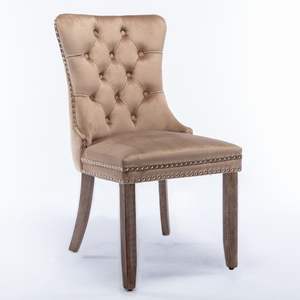 DB Nikki Collection Modern High-End Tufted Dining <b>Chair</b> with Contemporary Velvet <b>Upholstery</b> Solid Wood Legs and Nailhead Trim - Product Image 3