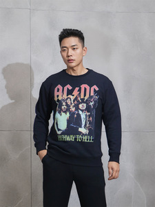 Felpa con Collo Tondo Stampa Digitale ACDC <span class=keywords><strong>Rock</strong></span> <span class=keywords><strong>Band</strong></span>, Felpa <span class=keywords><strong>Rock</strong></span> <span class=keywords><strong>Band</strong></span> Taglie Forti S-9XL - Product Image 1