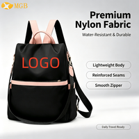 Sac à dos de voyage antivol en nylon pour femme 2026, tendance, décontracté, polyvalent, pour ordinateur portable, avec logo personnalisé pour les marchés UE et US
