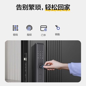 Q5 สมาร์ทล็อคประตู ล็อคประตูด้วยลายนิ้วมือ รองรับ Wifi ใช้พลังงานจากแบตเตอรี่ ล็อคเพื่อความปลอดภัยภายในบ้าน พร้อมรองรับแอป Tuya - Product Image 4