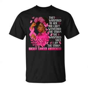 Camiseta negra Warrior Pink Ribbon para concienciación sobre el cáncer de mama, talla grande para mujer - Product Image 2