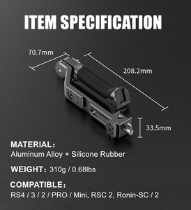 Empuñadura Ajustable para Gimbal, Compatible con <span class=keywords><strong>DJI</strong></span> RS 5/4/<span class=keywords><strong>3</strong></span>/2 <span class=keywords><strong>Pro</strong></span> Mini RCS 2, Flexible, 360° ° Ajustes y Amplia Expansión - Product Image 6
