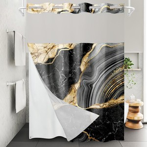 <span class=keywords><strong>Rideau</strong></span> <span class=keywords><strong>de</strong></span> <span class=keywords><strong>douche</strong></span> <span class=keywords><strong>de</strong></span> luxe à double couche avec <span class=keywords><strong>doublure</strong></span> décorative sans crochets, <span class=keywords><strong>doublure</strong></span> à clipser et <span class=keywords><strong>tissu</strong></span> floral rose pour salle <span class=keywords><strong>de</strong></span> bain - Product Image 5