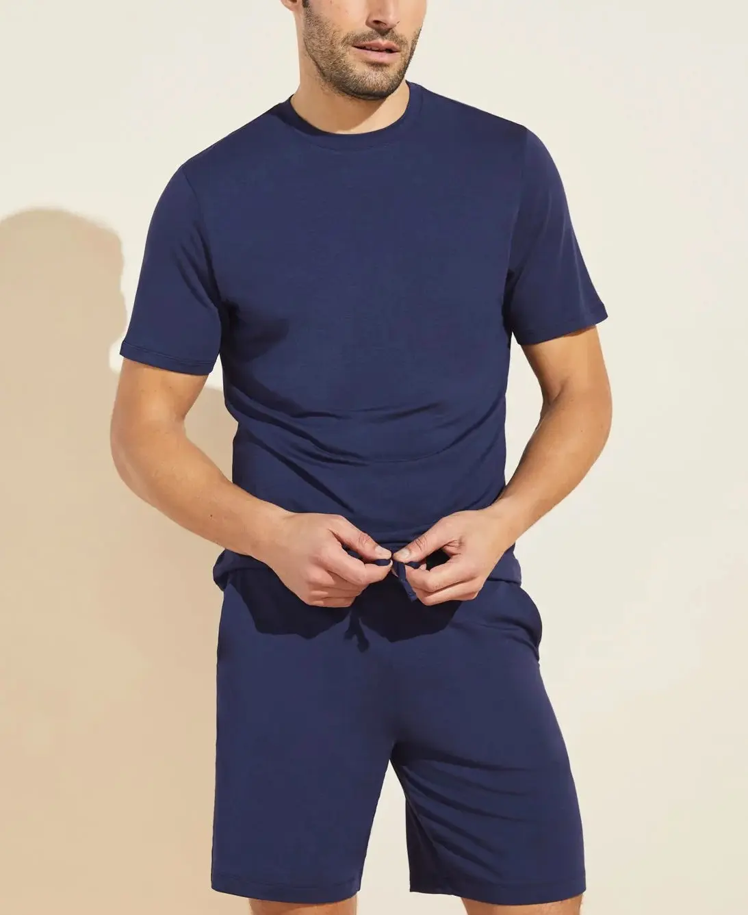 Cotton Pajamas Set modal Mens Short Sleeve short Pants Sleepwear Suits Male Sleep Lounge Pyjamas Suit