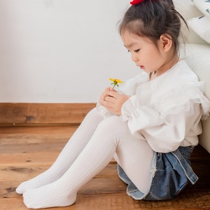 Medias de bebé ricas en algodón de colores lisos personalizadas <span class=keywords><strong>para</strong></span> niñas pequeñas recién nacidas, medias cálidas de algodón suave de punto sólido <span class=keywords><strong>para</strong></span> bebés - Product Image 4