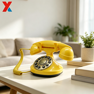 Téléphone fixe <span class=keywords><strong>de</strong></span> bureau rétro décoratif, style ancien, avec boutons filaires en ABS, compatible <span class=keywords><strong>carte</strong></span> SIM, OEM ODM - Product Image 6