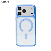 Coque magnétique VAWI B559 transparente rigide en PC avec chargement sans fil et antidérapante pour iPhone 17 18 Pro Max