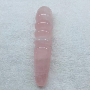 Varita Masajeadora de Cuarzo Rosa al por Mayor, Varita Yoni en Espiral 100% Impermeable, Hecha a Mano, Portátil, de Piedra Curativa, Dildos de Pene - Product Image 5