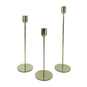 Portacandele alto supporto in metallo centrotavola nero e oro portacandele vintage in ferro battuto - Product Image 2