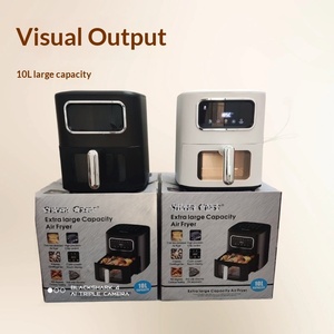 10L Visible <strong>Air</strong> <strong>Fryer</strong>, Modern Square Design, Smart Electric Multifunctional French Fry Maker for Home and Hotel Use - Product Image 2