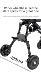 Poussette Premium 3-en-1 pour bébé, légère (4,5 kg), pliable bidirectionnellement, avec positions assise et couchée, chaise d'extérieur pour nourrisson, facile à pousser - Product Image 4