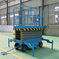 Plateforme élévatrice à ciseaux hydraulique portable, nacelle mobile pour travaux en hauteur avec stabilisateurs
