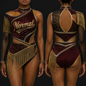 Costumes de danse de <span class=keywords><strong>majorette</strong></span> pour femmes personnalisés, <span class=keywords><strong>super</strong></span> élastiques, de haute qualité, avec franges en paillettes, uniformes de <span class=keywords><strong>majorette</strong></span> pour filles - Product Image 5