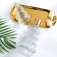 Hochwertige 100ml transparente Glas-Reed-Diffusor flasche Leere Pyramiden form mit einfacher offener Versiegelung