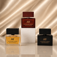Flacon de parfum vide personnalisé de 30 ml, 50 ml, 100 ml, contenant en verre rectangulaire transparent avec bouchon en bois noir