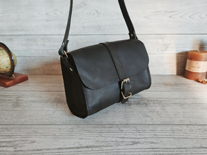 Handmade Leather Crossbody Bag Personalized <b>Small</b> <b>Purse</b> Cute Black Shoulder Handbag for <b>Women</b> Gift Travel Casual Everyday - Product Image 4
