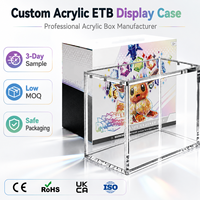 Boîte de présentation Premium en acrylique transparent 5 mm pour ETB (Elite Trainer Box) avec couvercle magnétique puissant N52 et protection UV à 99 % pour boosters TCG