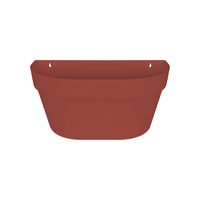 Pagar dinding tanaman gantung pot plastik dalam ruangan luar ruangan setengah putaran pemegang pagar balkon rel tampilan herbal bunga taman