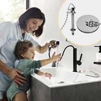 Tapón de Lavabo Tradicional de Alta Calidad, Cromado, Anticorrosión, Ecológico, de 1 1/2 Pulgadas, con Cadena de 14 Pulgadas