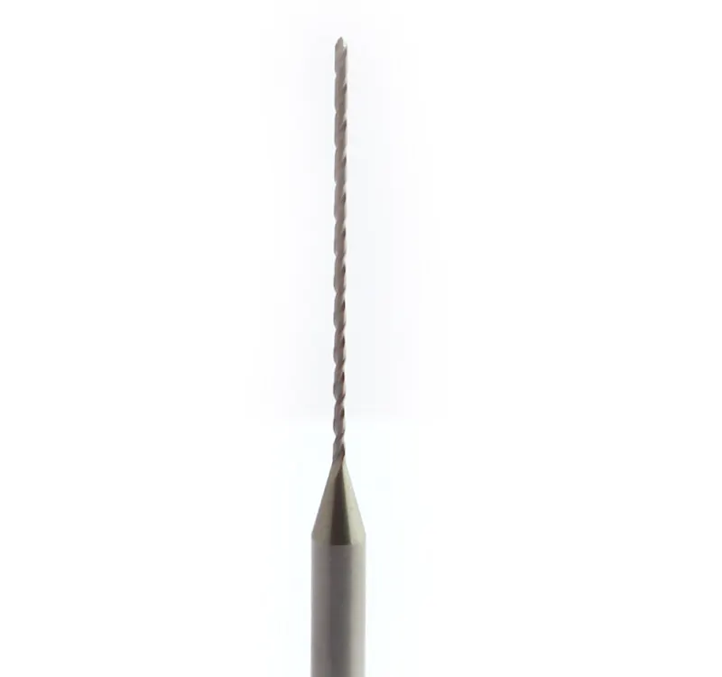 Kundenspezifische CNC-Bohrwerkzeuge zum Bohren von tiefen Löchern runder Schaft spiralförmig 2 Flöten fester Harzbohrer